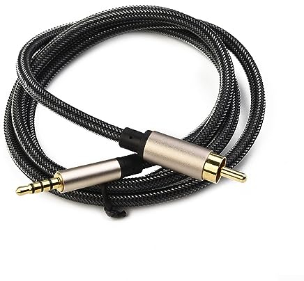 Cavo audio video coassiale digitale, cavo coassiale digitale stereo, SPDIF per RCA a maschio da 3,5 mm per HDTV per TV/barra audio/amplificatore/cassa audio, 1 m
