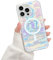 EYZUTAK Magnetic Case for iPhone 13 Pro Compatible with Magsafing, Glitter Iridescent Seashell Phone Cover Shockproof Anti-fingerprint Colorful Slim TPU Bumper Case - Colorful Line