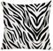 ZQMHCY Kissenbezug 80x80 Zebra Muster Weiß - Baumwolle Leinen Sofakissen mit Reißverschluss - 1 Pcs