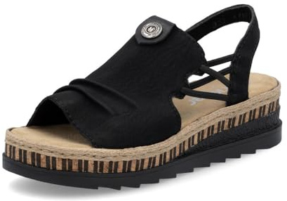 Rieker Sina 46778-62 Damen Pumps | Die Trekkingsandalen sind dank einem Klettverschluss in Nullkommanichts angezogen!