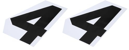 QUARKZMAN 2 Stück Zahlen Zum Aufbügeln, 21cm Bügelnummern 4, Wärmeübertragung Bügel Zahlen Aufkleber für DIY Trikots Sport T-Shirt Kleidung Uniform (Schwarz)