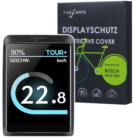 i-LEFANTE Schutzhülle für Bosch Kiox 500 Display | E-Bike Displayschutz für Kiox 500 (BHU3700) | Wasserdicht und kratzfest | Klarer TPU Schutz für Kiox 500 | Zubehör für E-Bikes