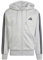 adidas Herren Essential Three Stripes Fleece Zipper Hoodie, medium Grey Heather/Black, XL