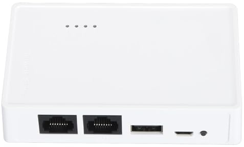 ciciglow Servidor de Impresión Inalámbrico USB, Modos Independientes Inalámbricos con Cable, Servidor de Impresión USB2.0 de 480 Mbps con Puente LAN de 10/100 Mbps, Varios Modos de