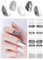 Wahrshei Unghie Gel Adesive UV | Zebra Smalto Adesivo Gel UV | 20 PCS Pellicola per Unghie Autoadesiva | Adesivi per unghie in gel, Impacchi di Smalto Gel per Unghie