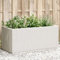 qohoio Jardinière Blanc 80x36x35 cm PP Jardiniere sur Pieds,Bac avec Treillis,Jardiniere Terrasse