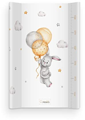 Bequem und Praktisch Wickelauflage 2 keil Wickelkommode harter Wickelmulde für Babybett 70x47 für Mädchen und Junge Abwaschbar PT70 420 Hase
