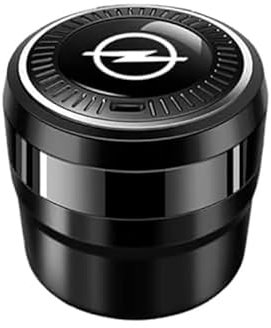 DZPFDC Auto Aschenbecher für Opel Corsa D 5-Door,Selbstverlöschender Aschenbecher,Auto Aschenbecher mit Deckel,Tragbare Auto rauchfreien Aschenbecher,Black-1