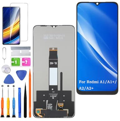 HLYGZX Pantalla de repuesto para Xiaomi Redmi A1 / A1+ pantalla LCD, para Xiaomi Redmi A2 / A2+ pantalla táctil digitalizador, kit de piezas de reparación