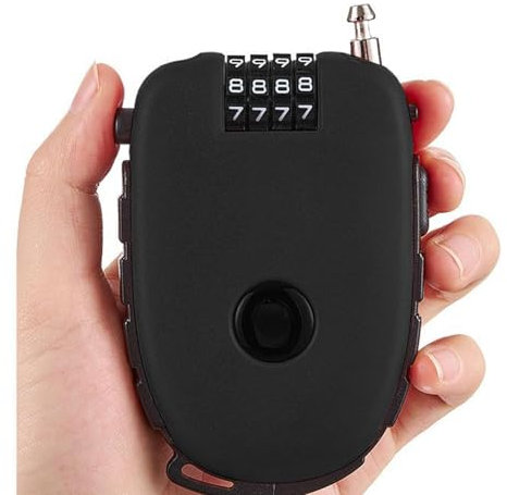 Alriedy Kabelschloss Combiflex 75cm, Abus Combiflex Alternative, 4-Stelliges Zahlencode-Schloss Schloss Zur Sicherung Von Skiern, Helm, Kinderwagen Und Gepäck