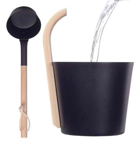 Secchio per sauna secca, set di secchi per sauna | Barile in alluminio per contenitore per acqua da bagno per sauna interna da 7 litri, sauna secca resistente al calore, un must per la vasca da bagno