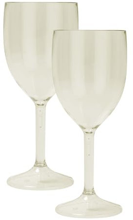 Procos - Verre réutilisable 2 pièces, pour fête ou fête dans le jardin, Beige Transparent