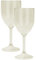Procos - Verre réutilisable 2 pièces, pour fête ou fête dans le jardin, Beige Transparent