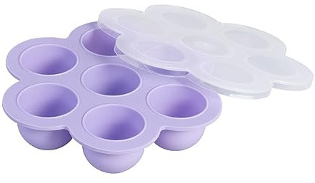 HAPINARY 2stücke Behälter Für Babynahrung Wiederverwendbare Gefrierschalen Mit Fächern Und Clip-deckel Mikrowellen Und Spülmaschinengeeignet Blau