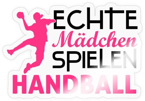 Handballerin Echte Mädchen Spielen Handball Sticker Aufkleber