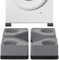 Anti-Vibration Machine à Laver Patins, Pack de 4 Supports Amortisseurs en Caoutchouc, Antidérapant, Silencieux, Réducteur de Bruit et Vibrations Support Tampons À Pied Amortisseurs Lave Linge,Gray