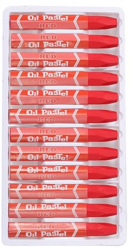 PATIKIL 36Pcs Pastels À L'huile Rouges Craies Grasses Douces | Fournitures Artistiques Pour Peinture Dessin Mélange Graffiti Pour Artistes Débutants, Pastels Vibrants Et Crémeux