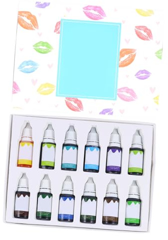 CLISPEED 12pcs Diy Lip Gloss Pigment Set with 12 Plant-based Lip Gloss Colorants Cool Green Tones #13-#24 in Beauty Personal Care