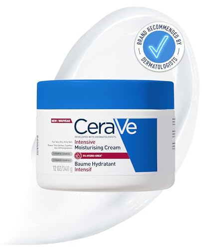 CeraVe Intensive Moisturising Cream, Body Moisturiser With Hyaluronic Acid, 3 Essential Ceramides, Dry Skin Moisturiser Skin Care, Itch-Relief Cream, 340g
