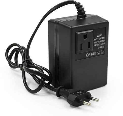 Convertisseur De Tension 220 V à 110V: 200W Convertisseur De Prise Ue, Transformateur Converter Abaisseur, Adaptateur De Prise De Voyage Pour Appareils électroniques, Purificateurs D’air