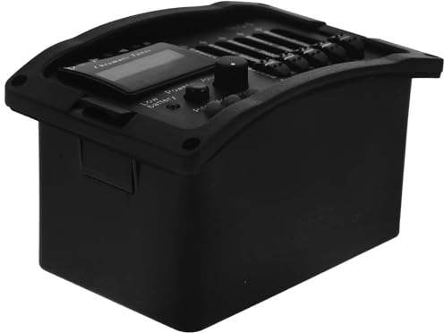 HINTRMENT Preamplificatore per Chitarra Acustica con Pickup a 5 Bande di Equalizzazione, Controllo Volume, Materiale Plastica e Metallo, Colore Nero, per Acustiche