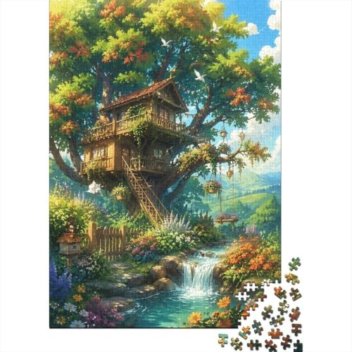 1000 Pieces Mini Jigsaw Puzzle Treehouse for Adults | 70x50cm Cardboard, Living Room Decor, Durable Structure, Birthday Gift, Mind Relaxation