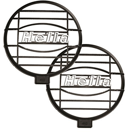 HELLA 165530801 500/500FF Series Universal Schutzgitter Abdeckung - 2 Stück, Schwarz, Acrylnitril-Butadien-Styrol, Auto, Grille, Kühlergrill