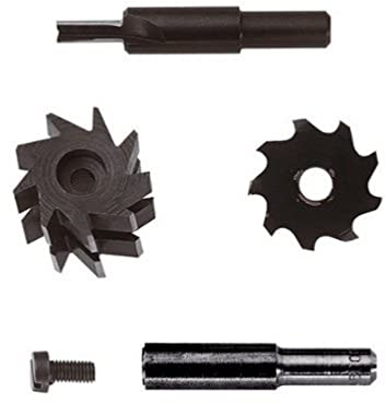 wolfcraft Universal Fräser-Set für Holzarbeiten I 3254000 I Hochwertige Fräser für Nut und Feder I Fräsen in Weich- und Hartholz I 4-teilig