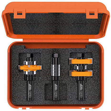 CMT 800.625.11 Adjustable Tongue & Groove Bit Set For Mission Style Cabinet Doors, 1/2-Inch