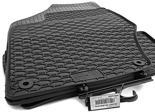 Gummimatten 308 Premium Allwetter Gummi Matten Fußmatten 4-teilig Schwarz inkl. Befestigung