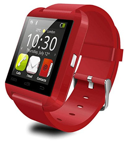 iTecoSky Smartwatch da donna/uomo Sport Bluetooth Smart Watch Bracciale Orologio da polso Sport Fitness Tracker Pedometro per iPhone IOS Android Phone Smartwach PK (rosso)