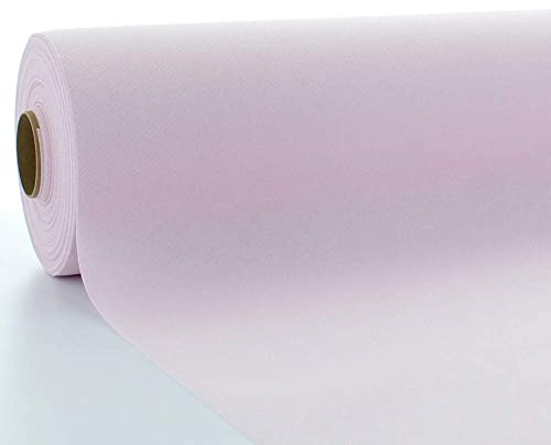 Sovie HORECA Linclass Airlaid Tischdeckenrolle Hellrosa - Tischdecke 118cm x 25m - Einfarbige Papiertischdecke Rolle - Ideal für Party & Hochzeit