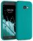 kwmobile Hülle kompatibel mit Samsung Galaxy A5 (2017) Hülle - weiches TPU Silikon Case - Cover geeignet für kabelloses Laden - Petrol matt