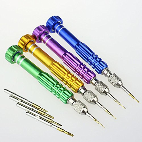 1pc neue 5-in1 4-kinds der Farben Reparatur Legierung Stahl Öffnung Werkzeug Schraubendreher Kit für iPhone Samsung Galaxy iPod Touch Tablet etc.