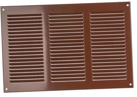 300x200mm Rejilla de Ventilación con Mosquitera - Rejillas de Aireación Metálicas - Acero, Marrón