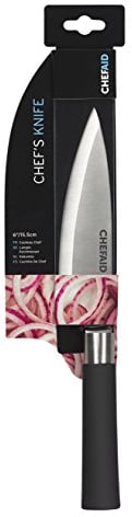 Chef Aid 6 Inch Stainless Steel Chef’s Knife, 15 cm – Soft Grip Handle, Wide Curved Blade, Ideal for Dicing & Chopping, Handwashing Recommended