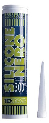 Easyricambi Silicone Nero termoresistente Tubetto da 280 ml sigillante per Alte Temperature