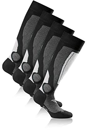 Rohner Ski 2-pack Grau - Komfortable warme Skisocken, Größe EU 39-42 - Farbe L´Grey