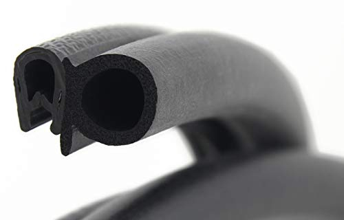 DS19 Dichtungsprofil von SMI-Kantenschutzprofi - Klemmbereich 1-4mm - mit seitlicher Dichtung aus EPDM Moosgummi - Klemmprofil aus weich PVC - einfache Montage, selbstklemmend ohne Kleber (3 m)