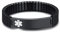VNOX Maßgeschneiderte Edelstahl ID Stretch Armband Medical Alarm Armband Armreif für Männer Frauen schwarz,kostenlose Gravur