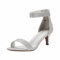 DREAM PAIRS Women's Low Kitten Heels Ladies Open Toe Party Ankle Strap Dress Pumps Bride Wedding Evening Shoes FIONA,Size 6,Silver/Glitter,FIONA