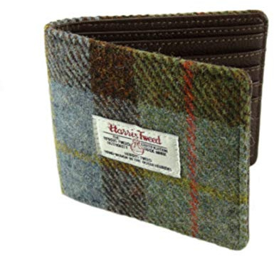 Glen Appin Harris Tweed Bi-fold Wallet (Colour 15 Gunn Tartan)