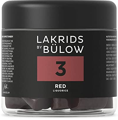 LAKRIDS BY BÜLOW - 3 - Red - 150g - Vegane Gourmet Lakritze aus Dänemark - Glutenfrei & ohne Gelatine - Dose aus 100% recyceltem PET