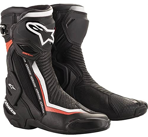 Alpinestars SMX Plus v2 - Stivali ventilati (45) (nero/bianco/rosso)