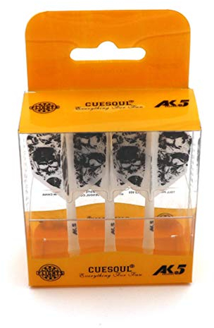 CUESOUL ROST Personalisierte integrierte Dartpfeile Schäfte Schäfte und Darts Flights Medium, 3er Set Schädel Pattern (CSAK-5KL11-L)