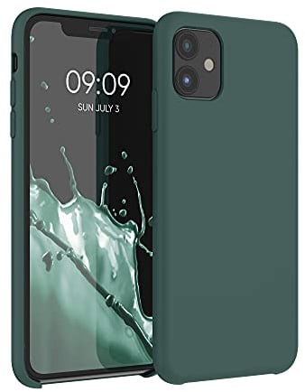 kwmobile Case Compatible with Apple iPhone 11 Case - TPU Silicone Phone Cover with Soft Finish - Moss Green