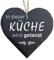 Homeyourself Herz Schieferherz Schiefer Schieferschild 10 x 10 cm In Dieser Küche Wird getanzt schwarz Dekoschild Wandschild Schild Stein Küchenschild