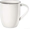 EKM Living ASA Henkelbecher, ligne noire LIGNE d. 8,5 cm, h 9 cm, 0,35l 1913113 ! Vorteilsset beinhaltet 4 x den genannten Artikel und Set mit 4 Edelstahl Strohhalme