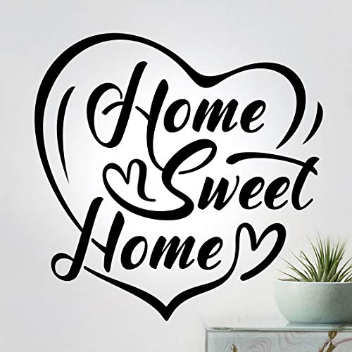 Wandtattoo mit Zitat Home Sweet Home, für Flur und Wohnzimmer, motivierend, für Küche, Schlafzimmer, Zitate Welcome, entfernbar, Vinyl, zum Selbermachen, für Flur