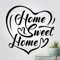 Wandtattoo mit Zitat Home Sweet Home, für Flur und Wohnzimmer, motivierend, für Küche, Schlafzimmer, Zitate Welcome, entfernbar, Vinyl, zum Selbermachen, für Flur